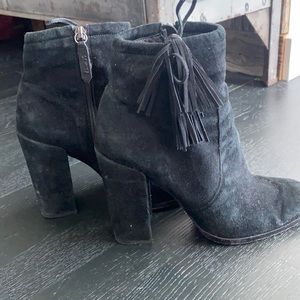 Black suede schutz booties